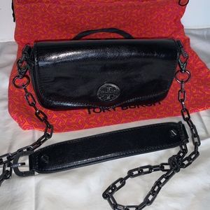 Tory Burch Wallet On A Chain - Black On Black!